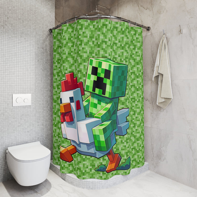Chicken Jockey Shower Curtain - Fandom-Made