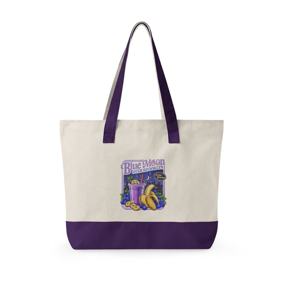 Blue Moon Zippered Canvas Tote - Fandom-Made