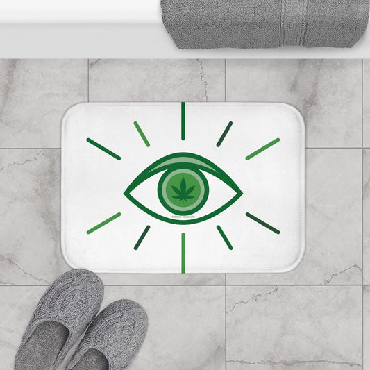 Pot Leaf Third Eye Bath Mat - Fandom-Made