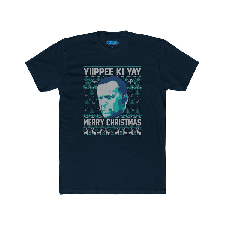 Yiipee Ki Yay Ugly Christmas Men’s Fitted T-Shirt