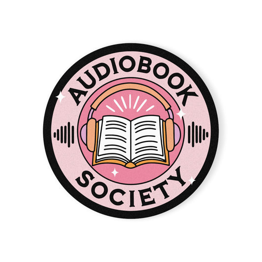 Audiobook Society Cork Back Coaster