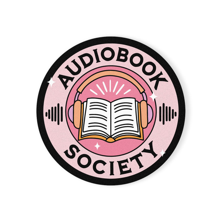 Audiobook Society Cork Back Coaster