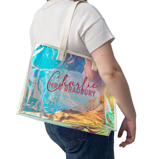 Mrs. Charlie Bradbury Holographic Tote Bag