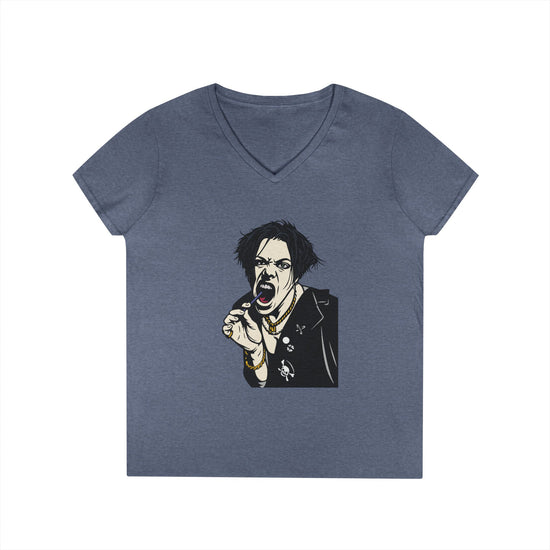 Rock God Ladies' V-Neck Tee - Fandom-Made