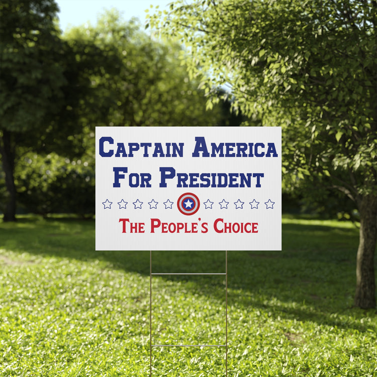 Captain America For President Yard Sign