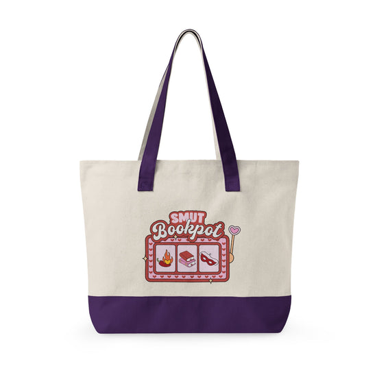 Smut Bookpot Zippered Canvas Tote - Fandom-Made