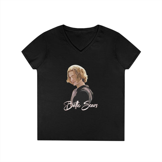 Battle Scars V-Neck Tee - Fandom-Made