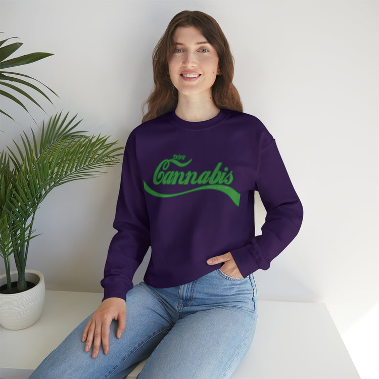 Enjoy Cannabis Crewneck Sweatshirt - Fandom-Made