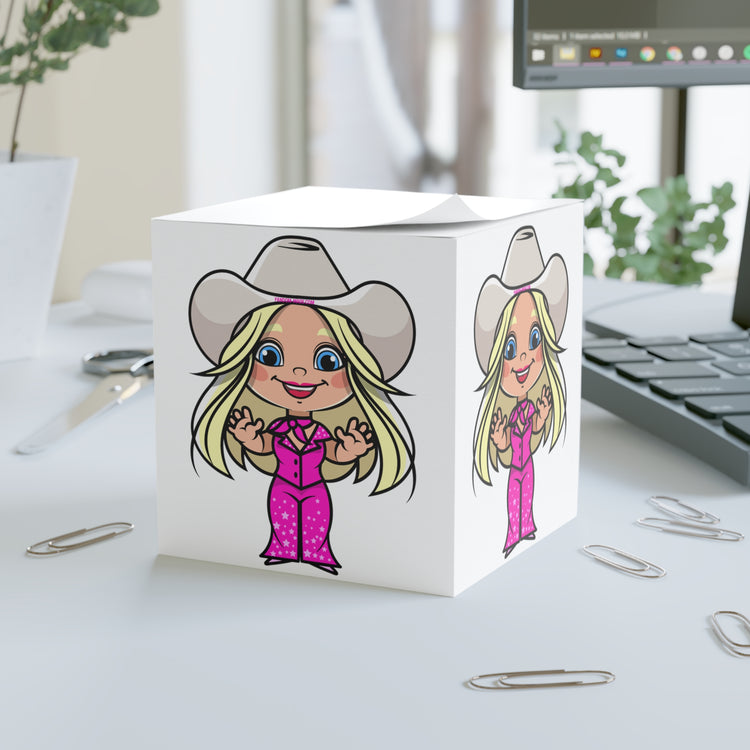 Western Barbie Note Cube - Fandom-Made