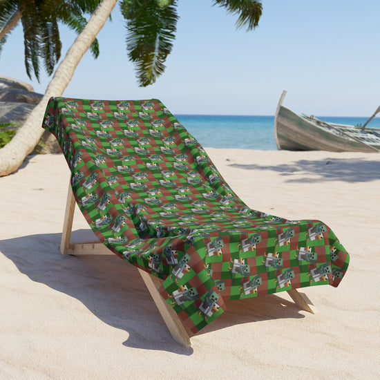 Chicken Jockey Beach Towel - Fandom-Made