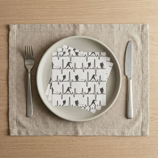 My Heart Beats For Hockey Napkins - Fandom-Made