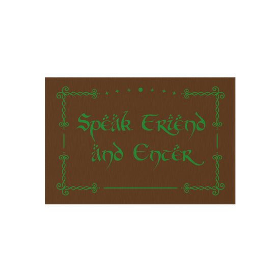 Speak Friend And Enter Outdoor Rug - Fandom-Made