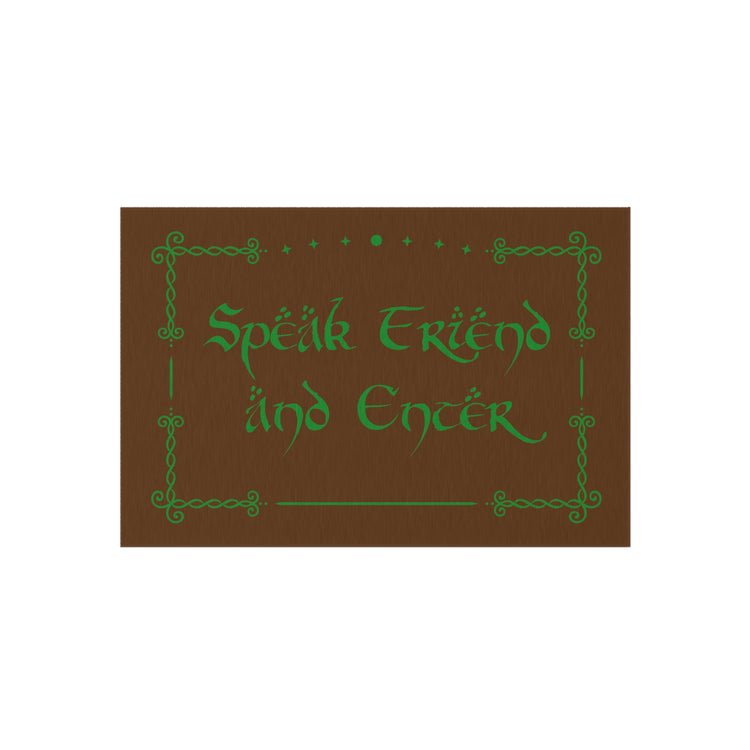 Speak Friend And Enter Outdoor Rug - Fandom-Made