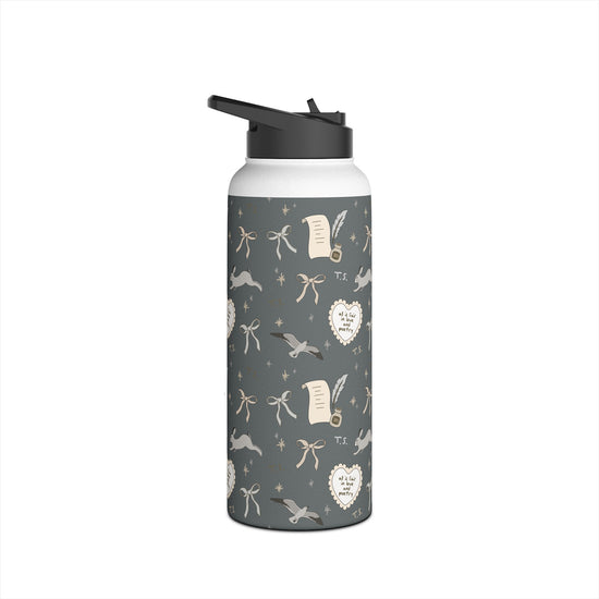 Tortured Poet All-Over Print Stainless Steel Water Bottle - Fandom-Made