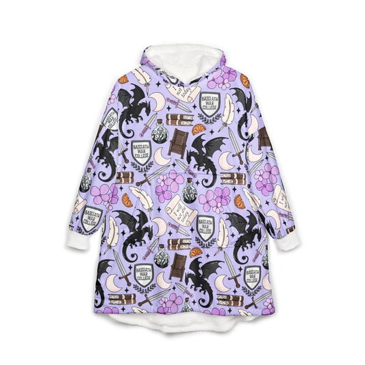 Fourth Wing Collage Unisex Hooded Blanket - Fandom-Made