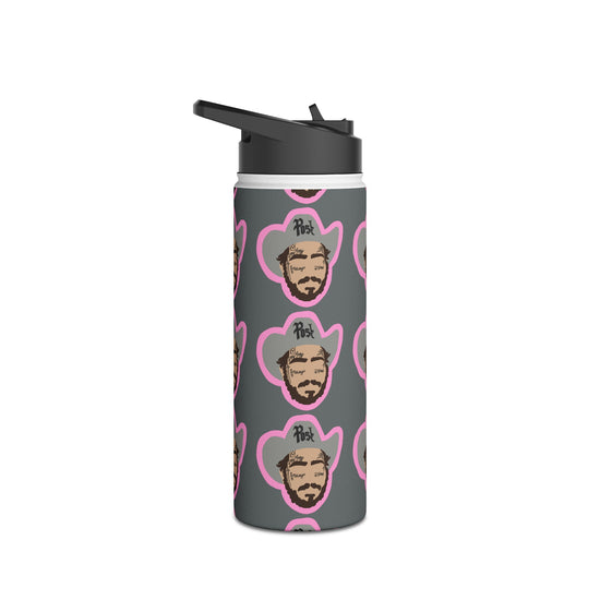 Cowboy Malone All-Over Print Stainless Steel Water Bottle - Fandom-Made