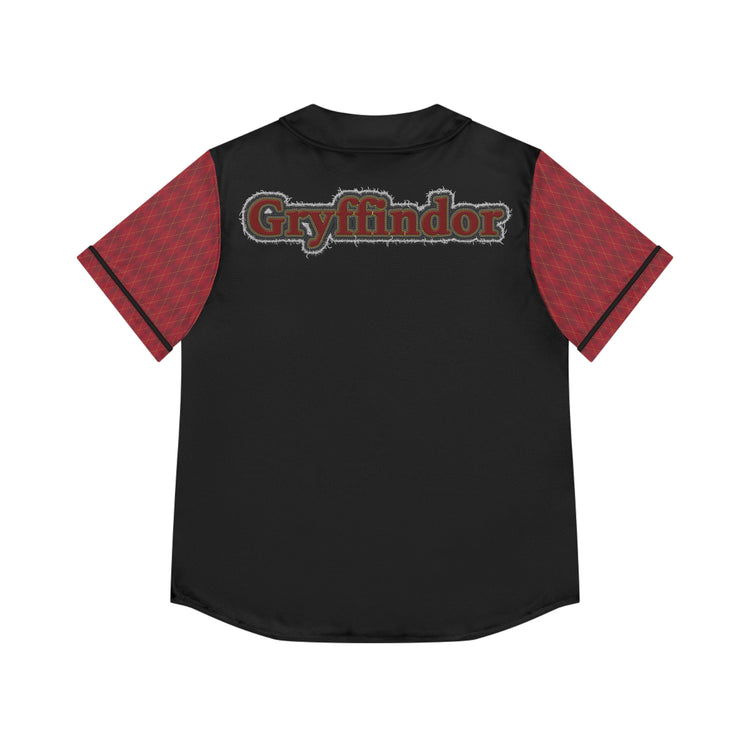 Gryffindor Embroidery Design Women's Baseball Jersey - Fandom-Made