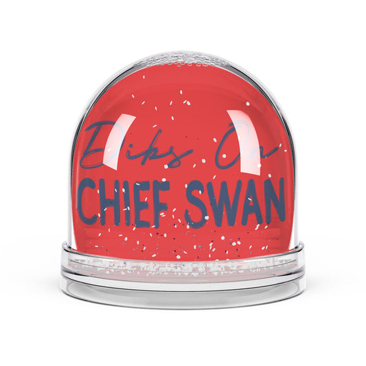 Dibs On Chief Swan Snow Globe