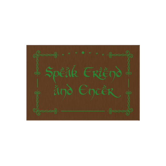 Speak Friend And Enter Outdoor Rug - Fandom-Made