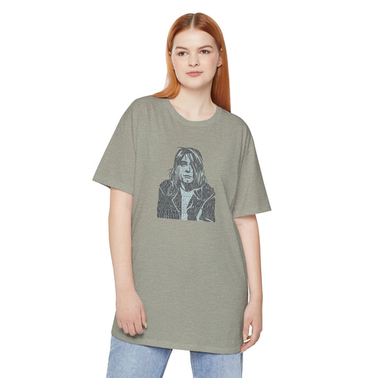 Kurt Cobain Unisex Long Body Tee - Fandom-Made