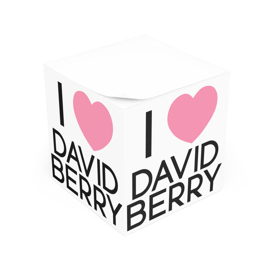 I Love David Berry Note Cube - Fandom-Made