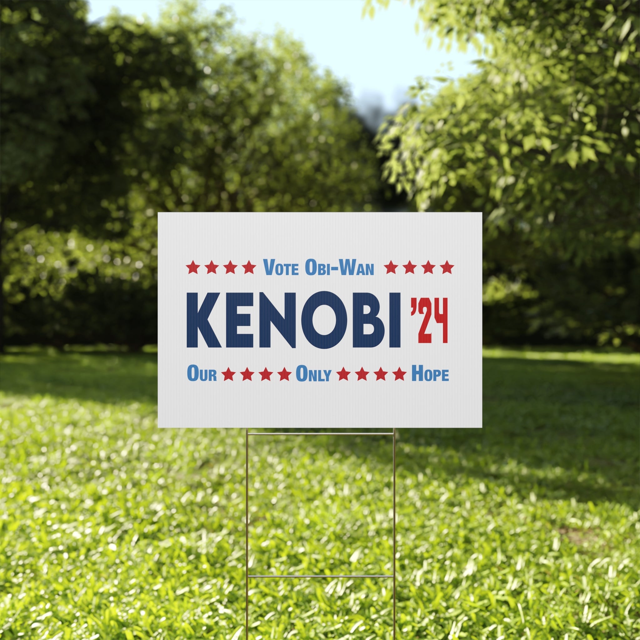 Vote Kenobi 2024 Plastic Yard Sign – Fandom-Made