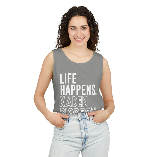 Life Happens Xaden Riorson Helps Unisex Garment-Dyed Tank Top - Fandom-Made