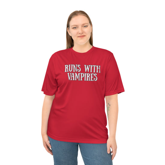 Runs With Vampires Performance T-shirt - Fandom-Made