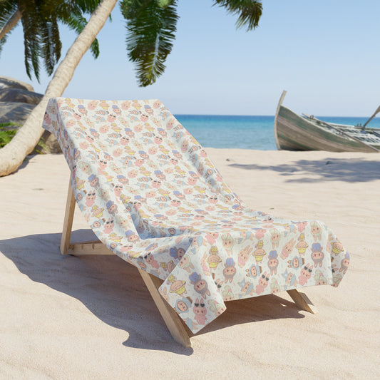 Cute Monsters Beach Towel - Fandom-Made