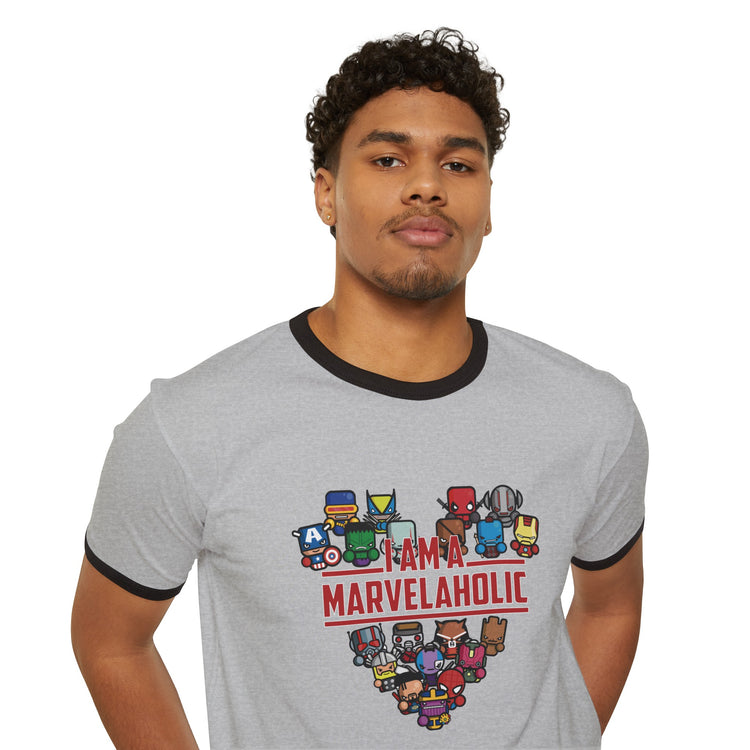 Marvelaholic Ringer T-Shirt - Fandom-Made