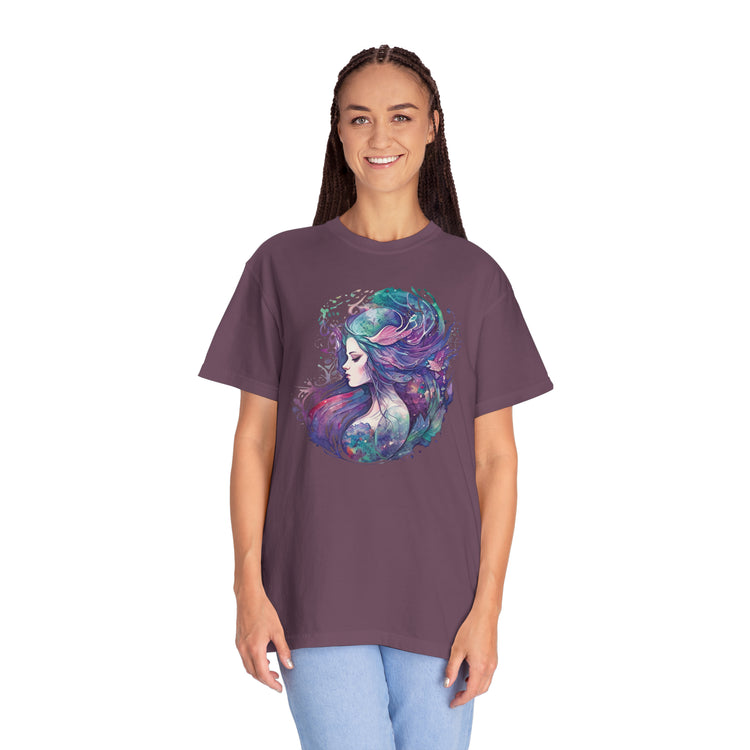 Mermaid Watercolor Unisex Garment-Dyed T-shirt