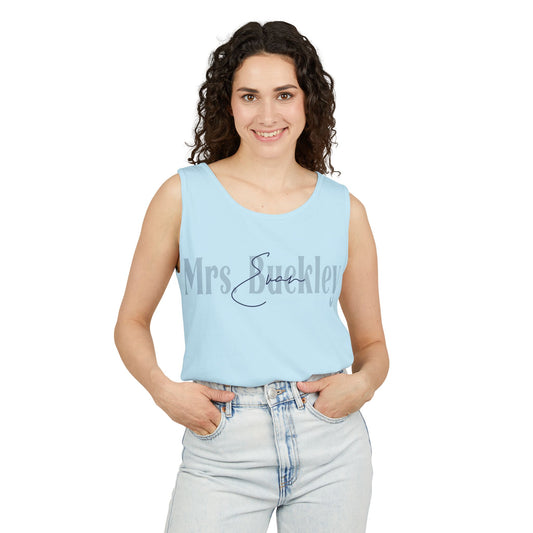 Mrs. Evan Buckley Unisex Garment-Dyed Tank Top - Fandom-Made