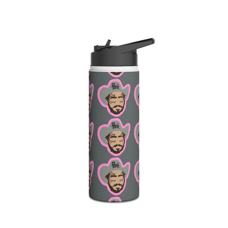 Cowboy Malone All-Over Print Stainless Steel Water Bottle - Fandom-Made