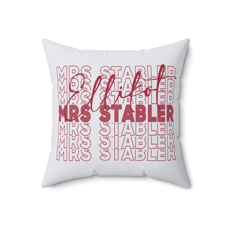 Mrs. Elliot Stabler Faux Suede Square Pillow