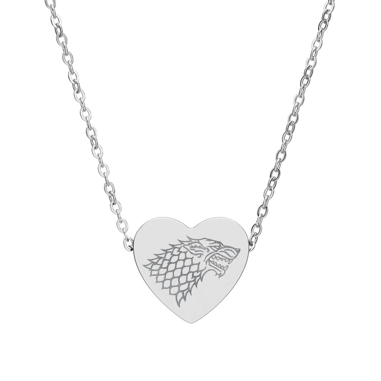 House Stark Sigil Heart Necklace