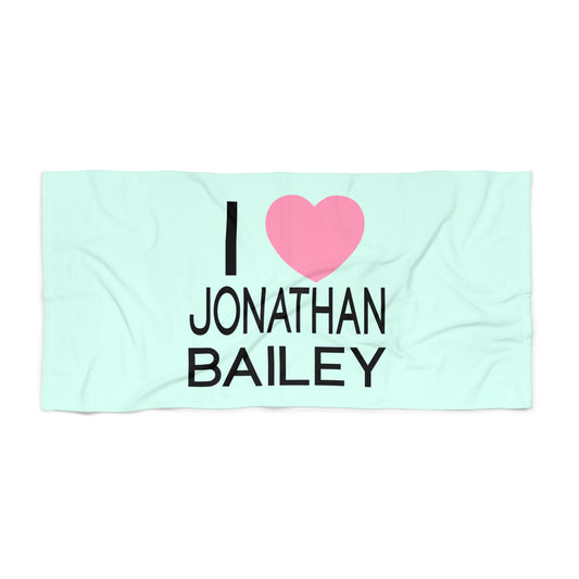 I Love Jonathan Bailey Beach Towel - Fandom-Made