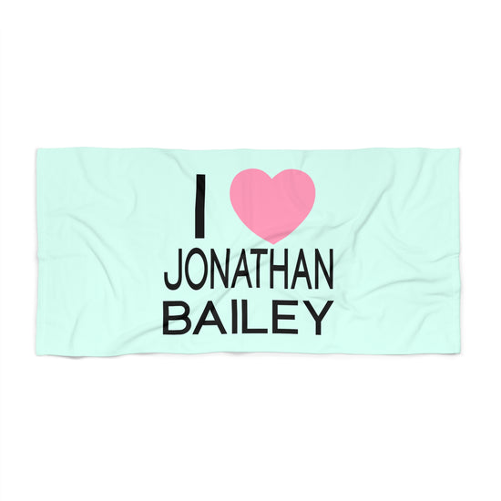 I Love Jonathan Bailey Beach Towel - Fandom-Made