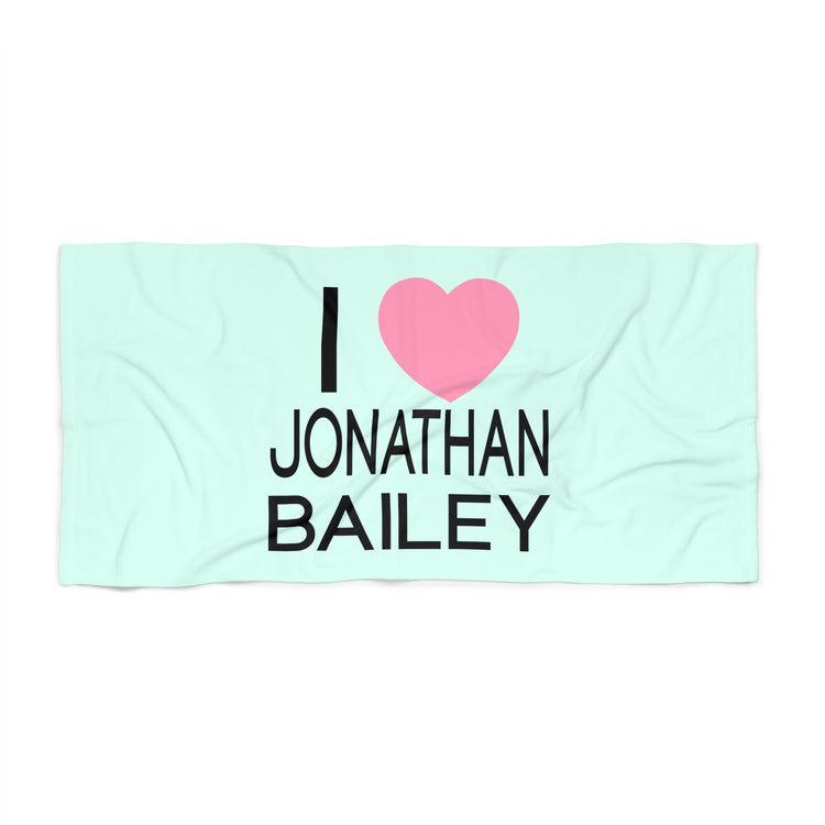 I Love Jonathan Bailey Beach Towel - Fandom-Made