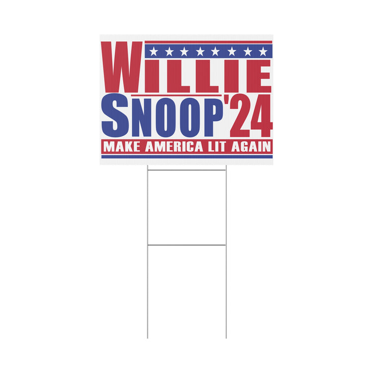 Willie & Snoop '24 Yard Sign