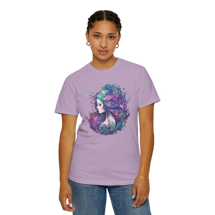 Mermaid Watercolor Unisex Garment-Dyed T-shirt