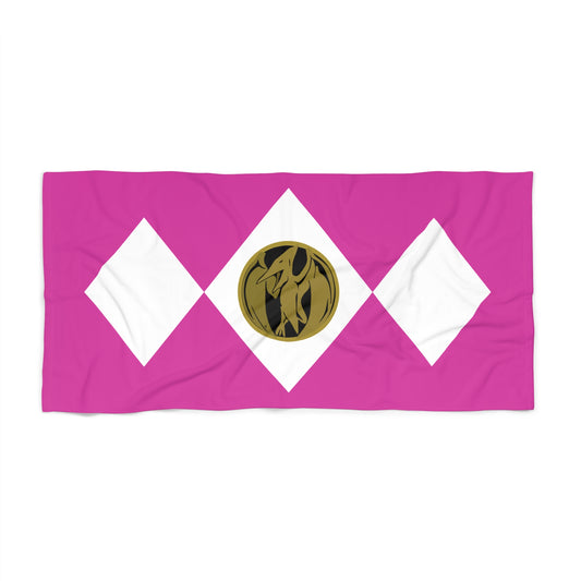 Pink Power Ranger Beach Towel - Fandom-Made
