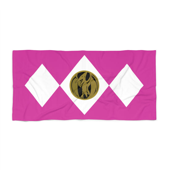 Pink Power Ranger Beach Towel - Fandom-Made