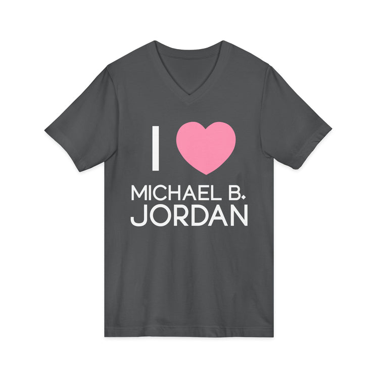 I Love Michael B. Jordan V-Neck Tee - Fandom-Made