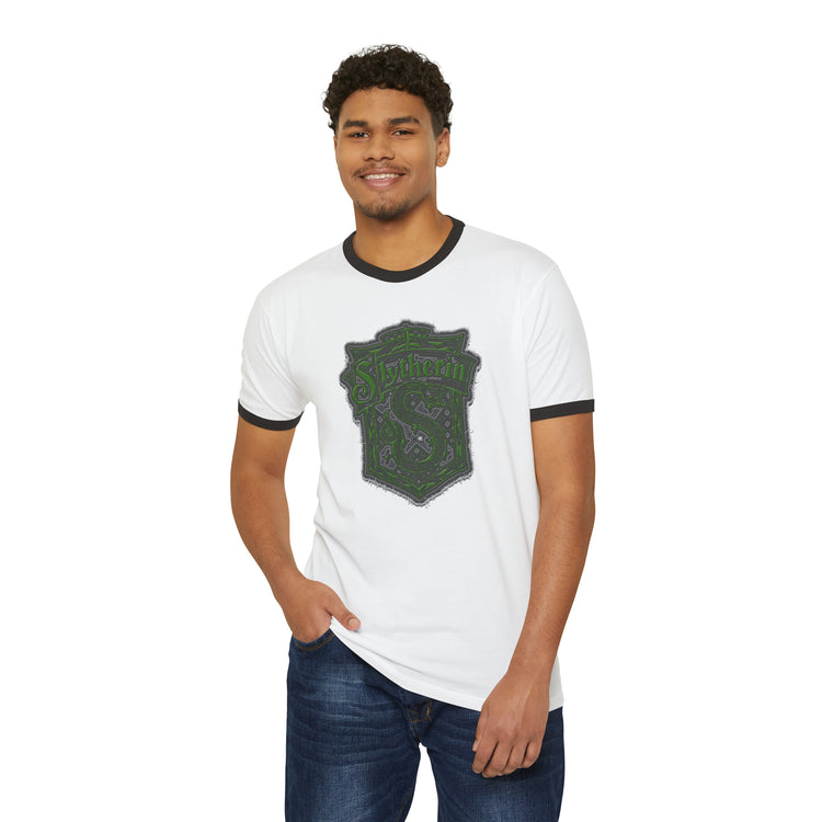 Slytherin Crest Ringer T-Shirt - Fandom-Made