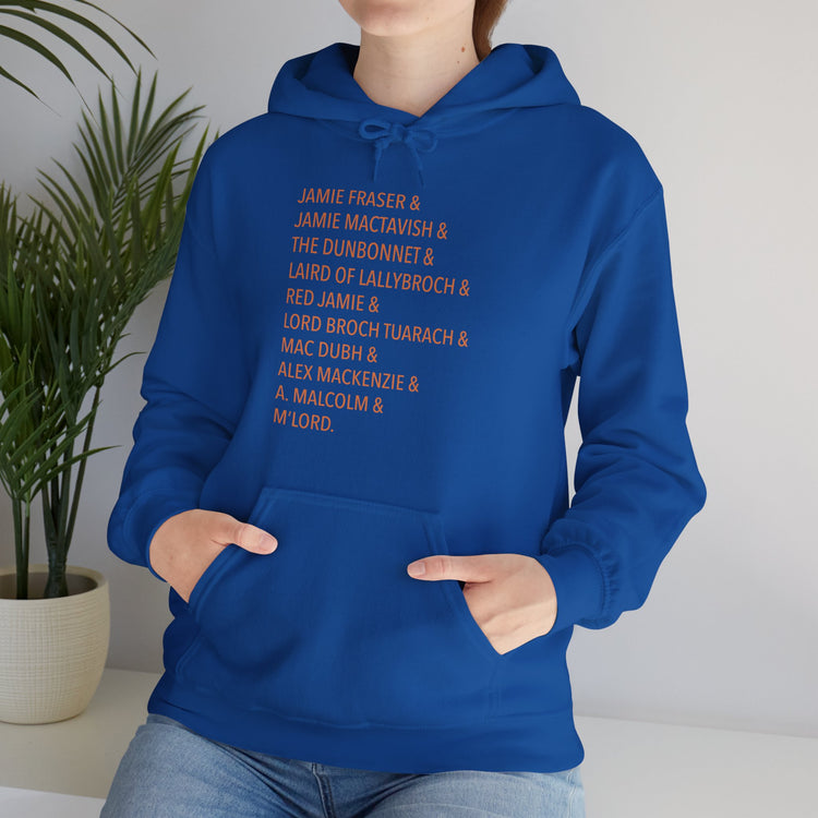 Jamie Fraser Names Unisex Hoodie - Fandom-Made