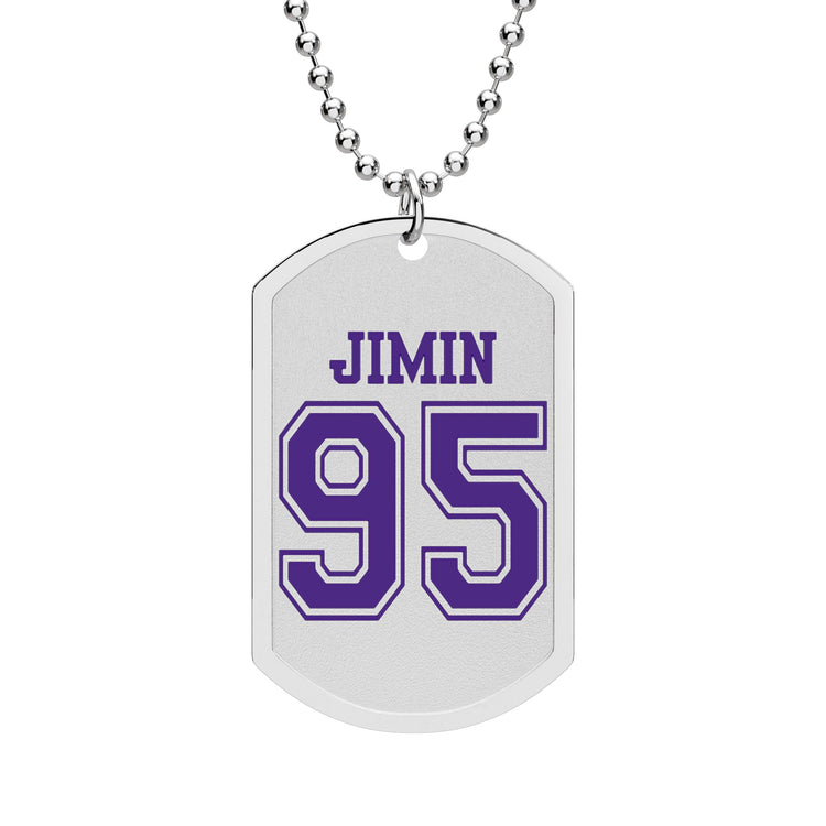 Jimin 95 Dog Tag with Chain
