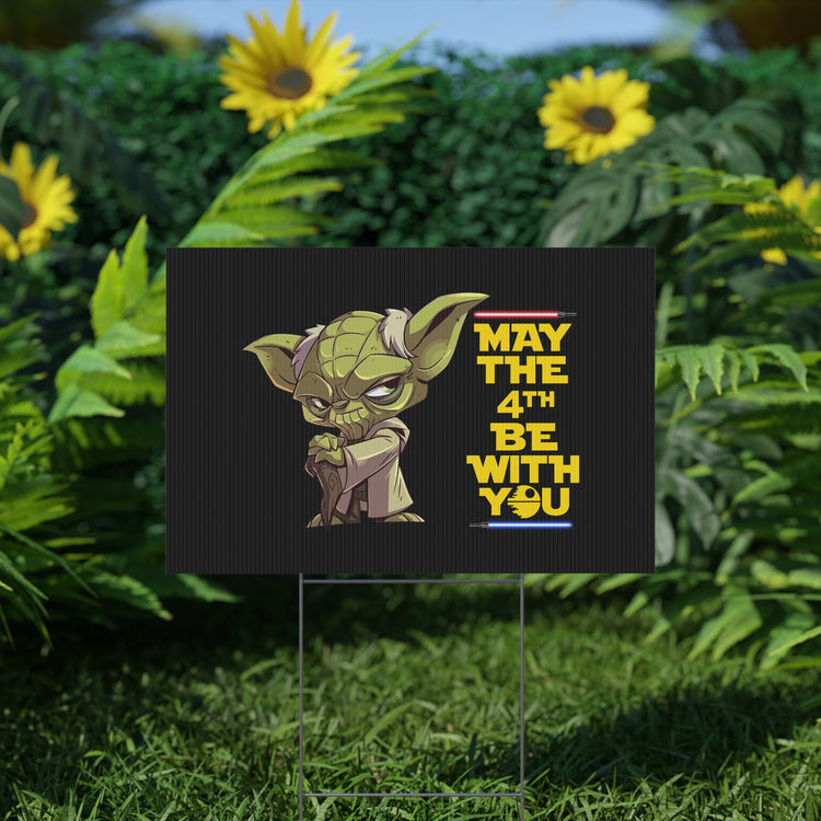 May The 4th Be With Yoda Yard Sign