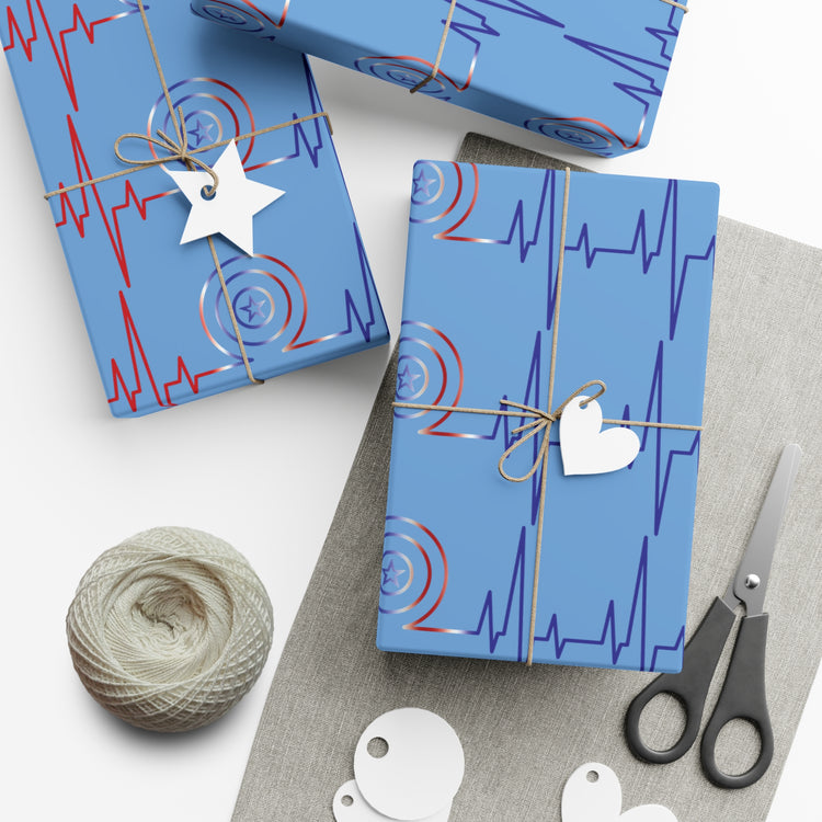 Captain America Heartbeat Gift Wrap