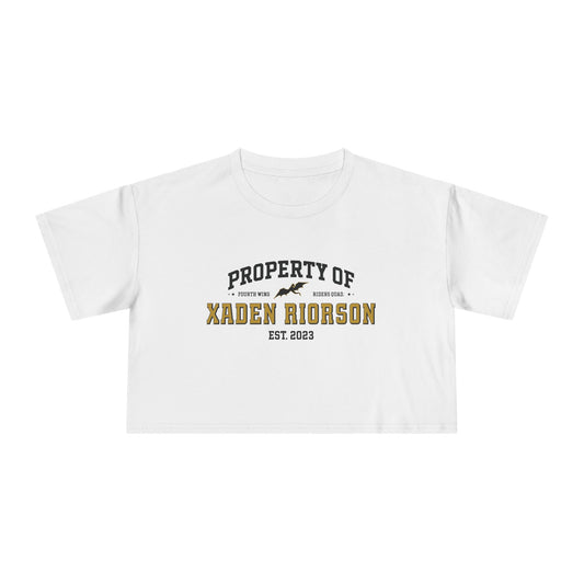 Property Of Xaden Riorson Crop Top - Fandom-Made