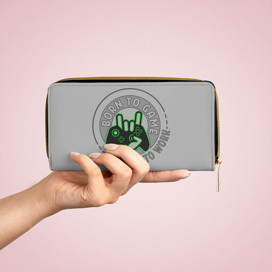 Born To Game Forced To Work Zipper Wallet - Fandom-Made